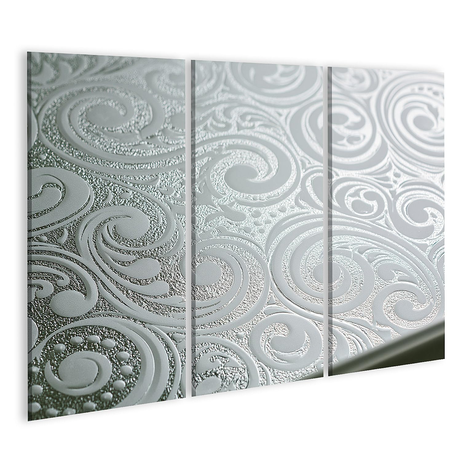 islandburner Tableau sur toile - Design élégant en verre - Pour salon - Parfait pour les amateurs de style - 3 pièces