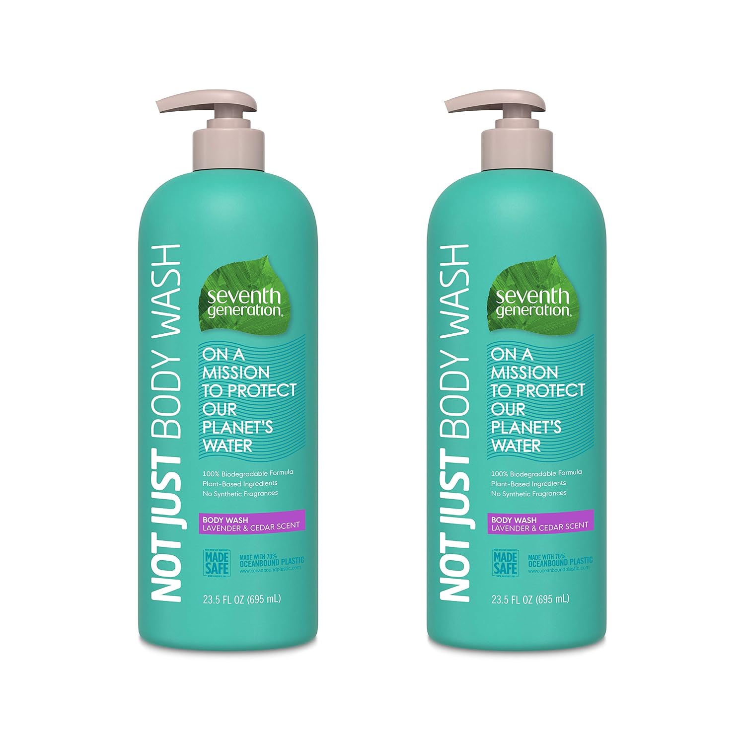 Seventh Generation Body Wash, Lavender and Cedarwood scent 23.5 oz, 2 pack