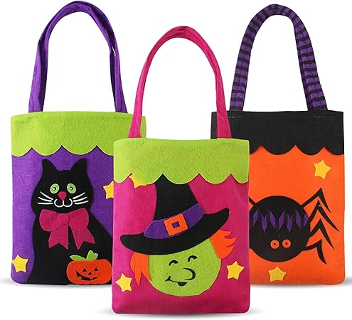 Amazon Co Jp ハロウィン キャンディ フェルトバッグ 3点セット 男の子 女の子 パンプキン キャンディ ハンドバッグ トリック オア トリートバッグ フェルトバッグ ハンドル付き 子供用 ハロウィン コスチューム パーティー シューズ バッグ