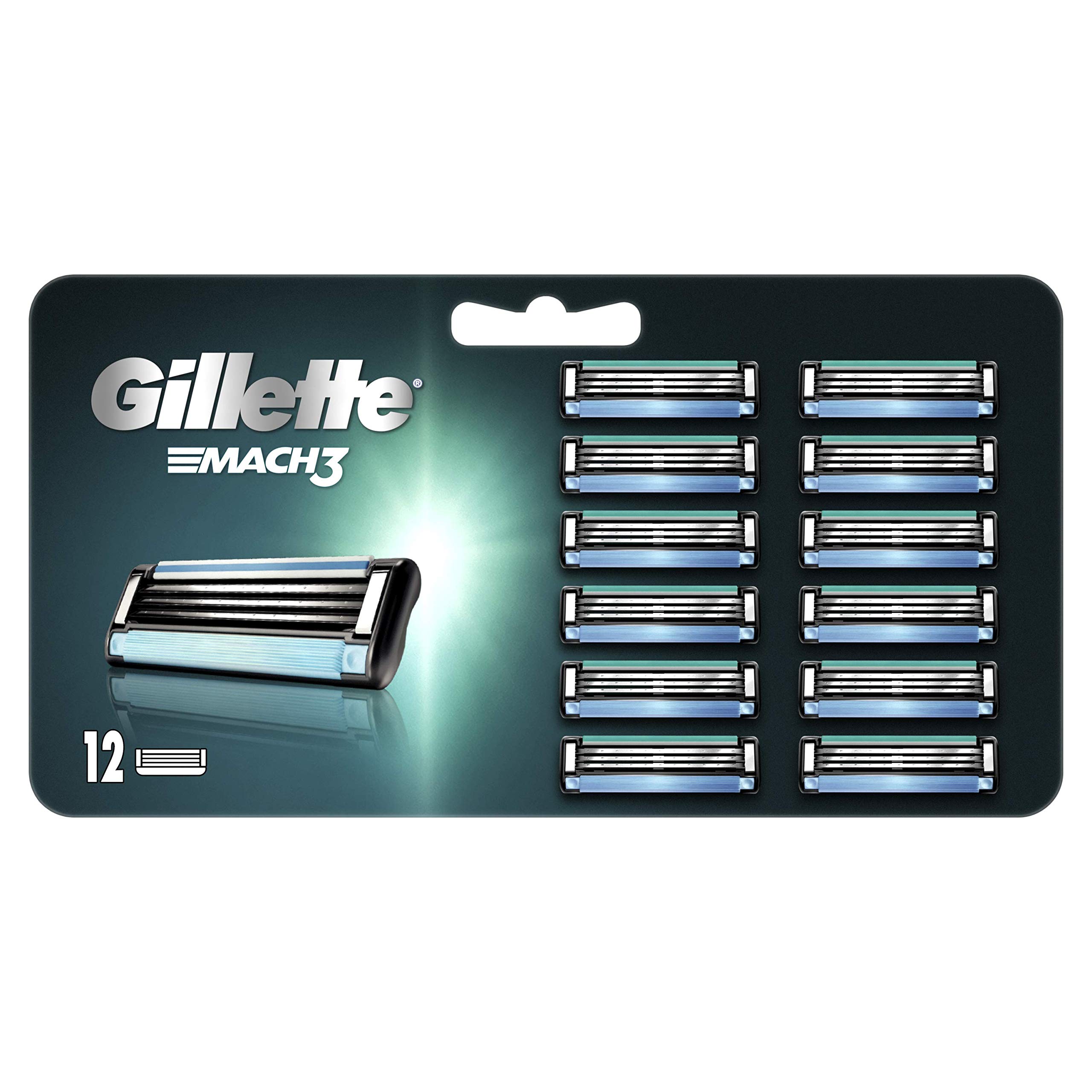 Gillette Mach3 - Cuchillas de afeitar para hombre (12 unidades)
