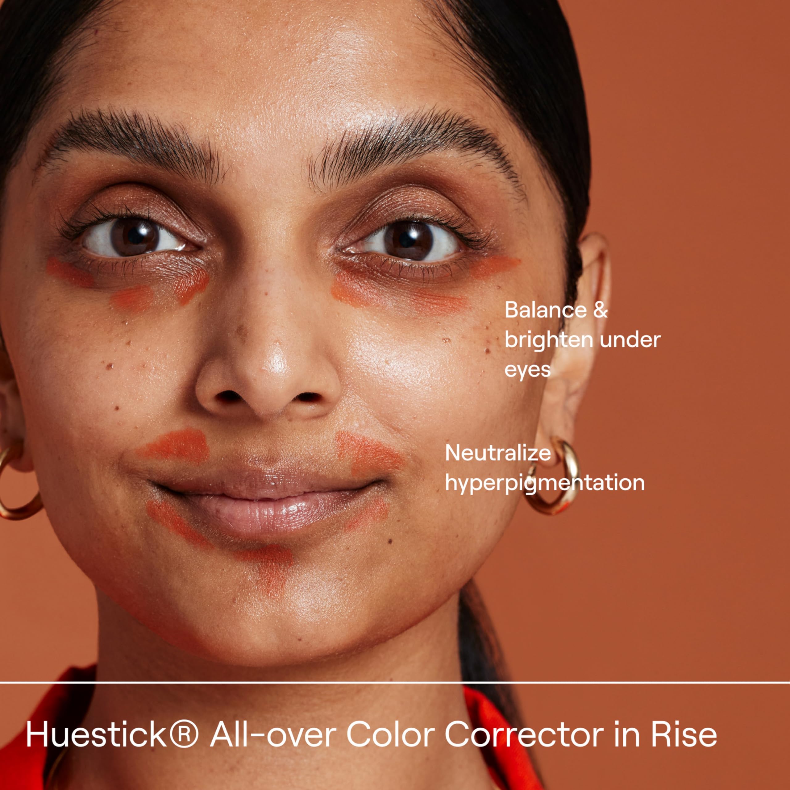 Huestick: Corrector de color completo para una piel más brillante y equilibrada, funciona en labios, mejillas y ojos, vitaminas C+E calma, cura y nutre la piel dañada - Rise 3g / 0.1oz 4