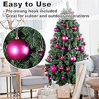 Vista 285 de Bolas de Navidad grandes de bronce de 3.2 pulgadas, adornos de decoración de árbol de Navidad, bolas colgantes inastillables para cumpleaños