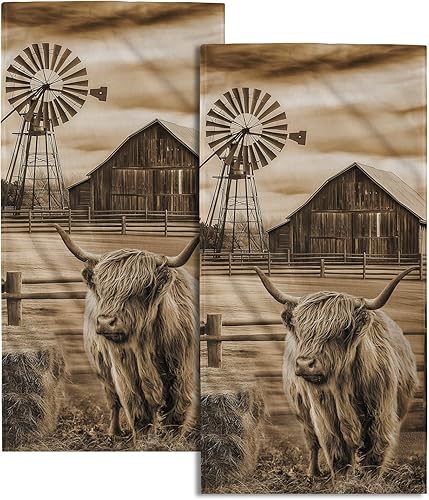 Vista 360 de Giwawa Juego de 2 toallas de mano de pino con ciervos del bosque, toallas de baño, suaves y absorbentes, para bar, bar, cocina, hotel, spa, Ciervo