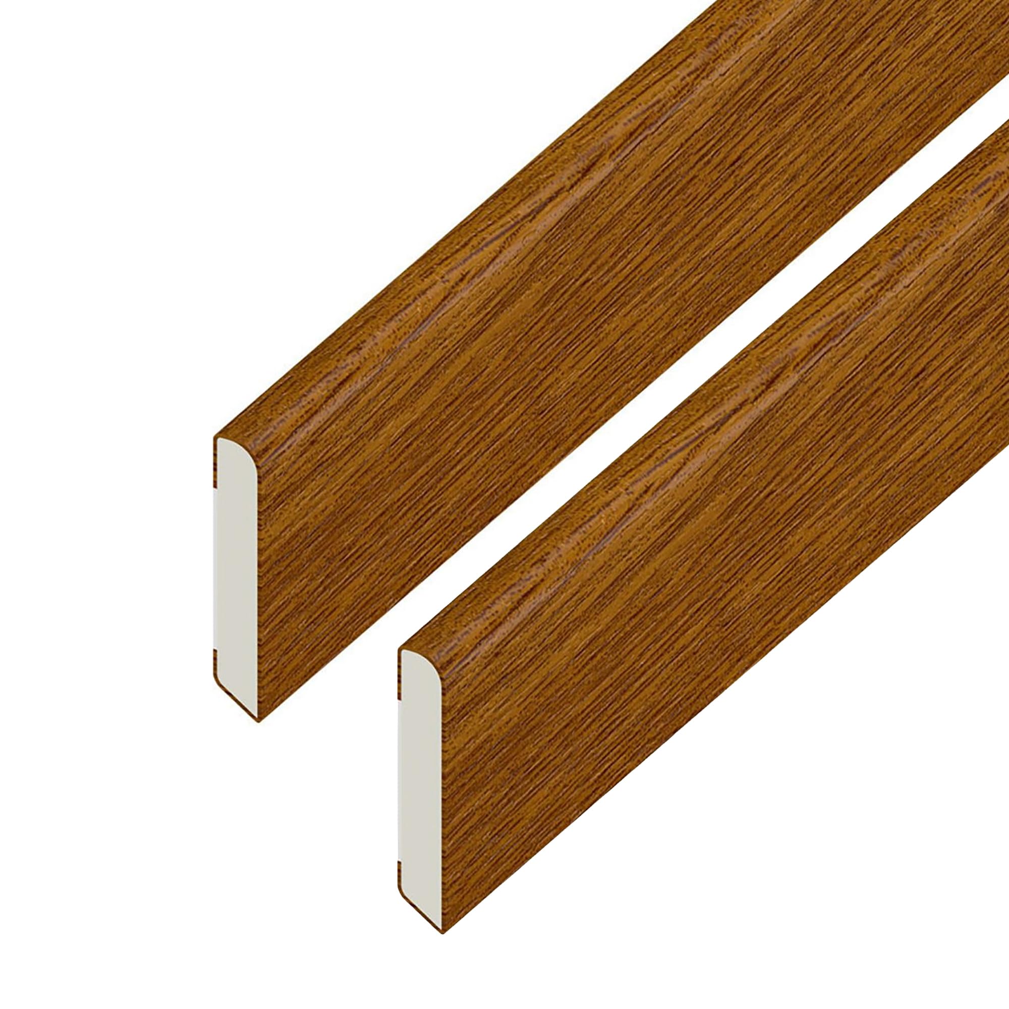 Windows4you UPVC Finishing Trim - Plastic Window Trim & UPVC Trim for Windows and Doors - Golden Oak Rigid UPVC - 2 Pack - 1m Length (30mm x 1m (2 Pack))