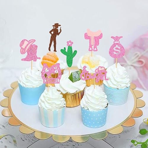 Miniatura 3 de Ercadio Paquete de 32 adornos para cupcakes Derby Cowboy Cowboy Cowgirl Cupcake Picks Ecuestre Derby Carreras de Caballos Cupcake Toppers Derby Tema