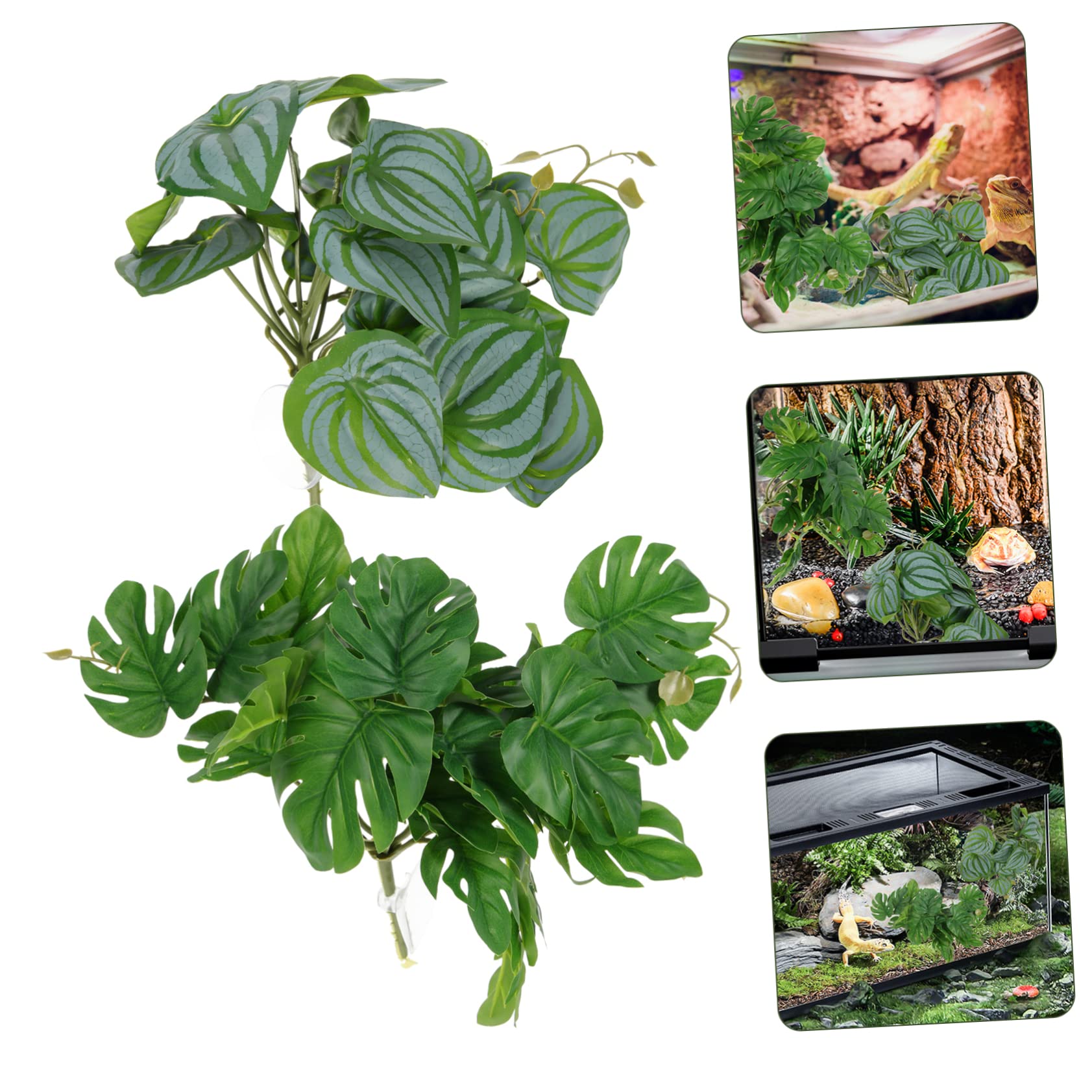minkissy 10 piezas de decoración de plantas de reptiles simulación plantas falsas decorativas plantas artificiales plantas terrario decoraciones del hogar plantas decorativas reptiles plantas de