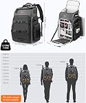 FPV Drone Backpack -40L Ultimate All-in-One Professional Travel Camera Case for FPV Racing Quadcopter/DJI Drone/Tripod/15.6" Laptop Combo with Waterproof Rain Cover & 2 Battery Tool Kit Bags