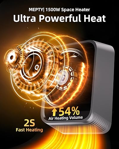 Miniatura 2 de MEPTY Calentador de pared de 1500 W, calentadores de espacio para uso en interiores con toallero para baño, impermeable IP24, certificado UL,