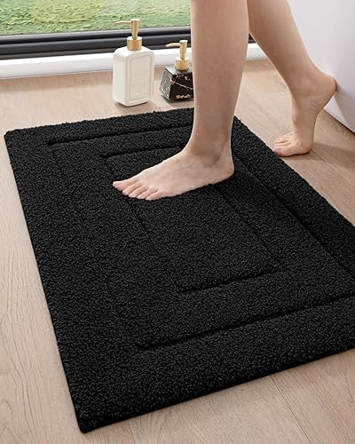 DEXI Alfombra de baño, extra suave, absorbente, de alta calidad, antideslizante, cómoda, alfombra para bañera, ducha, baño, lavable a máquina, 20 x