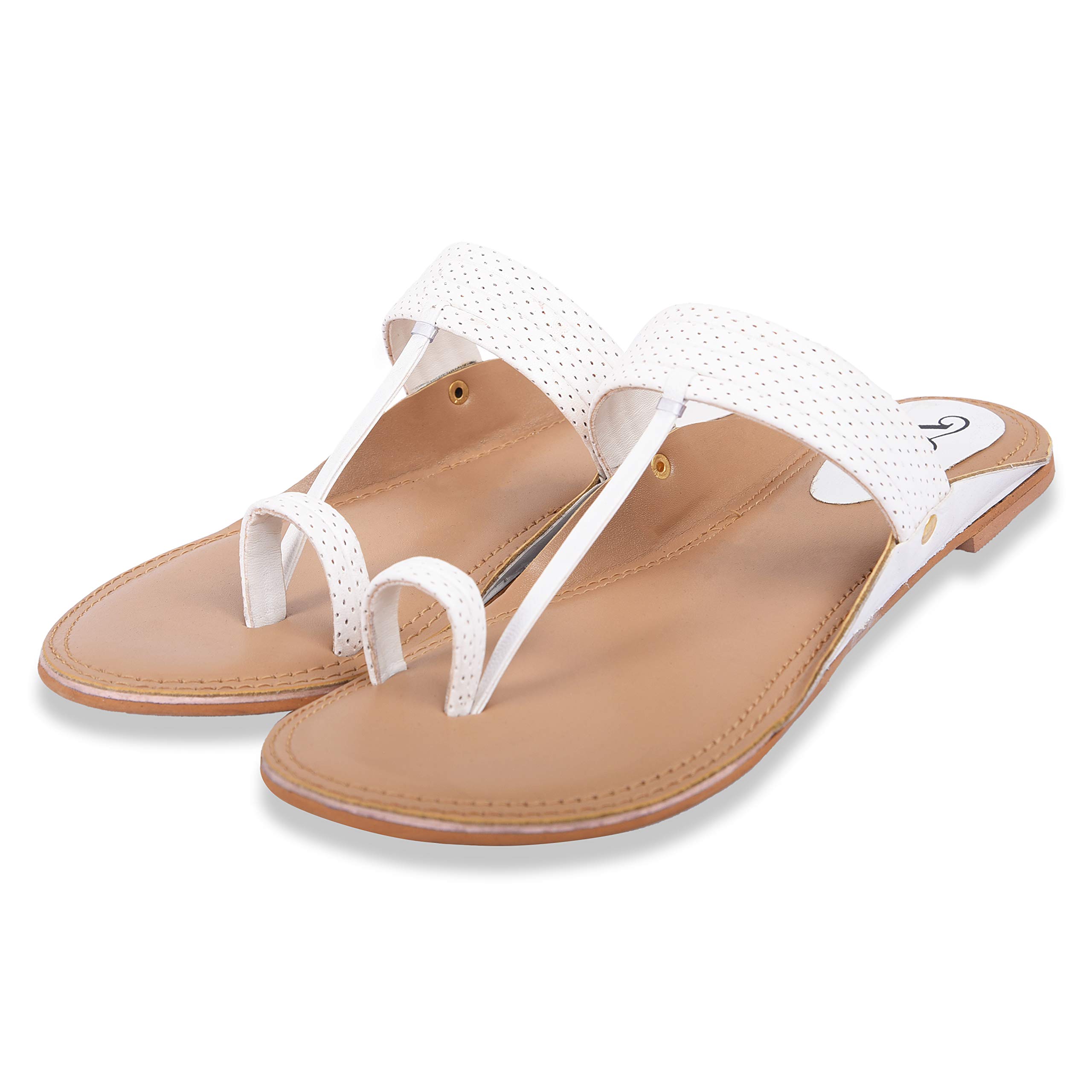 Women's Designer Handcrafted Synthetic leather Flat-image-38
