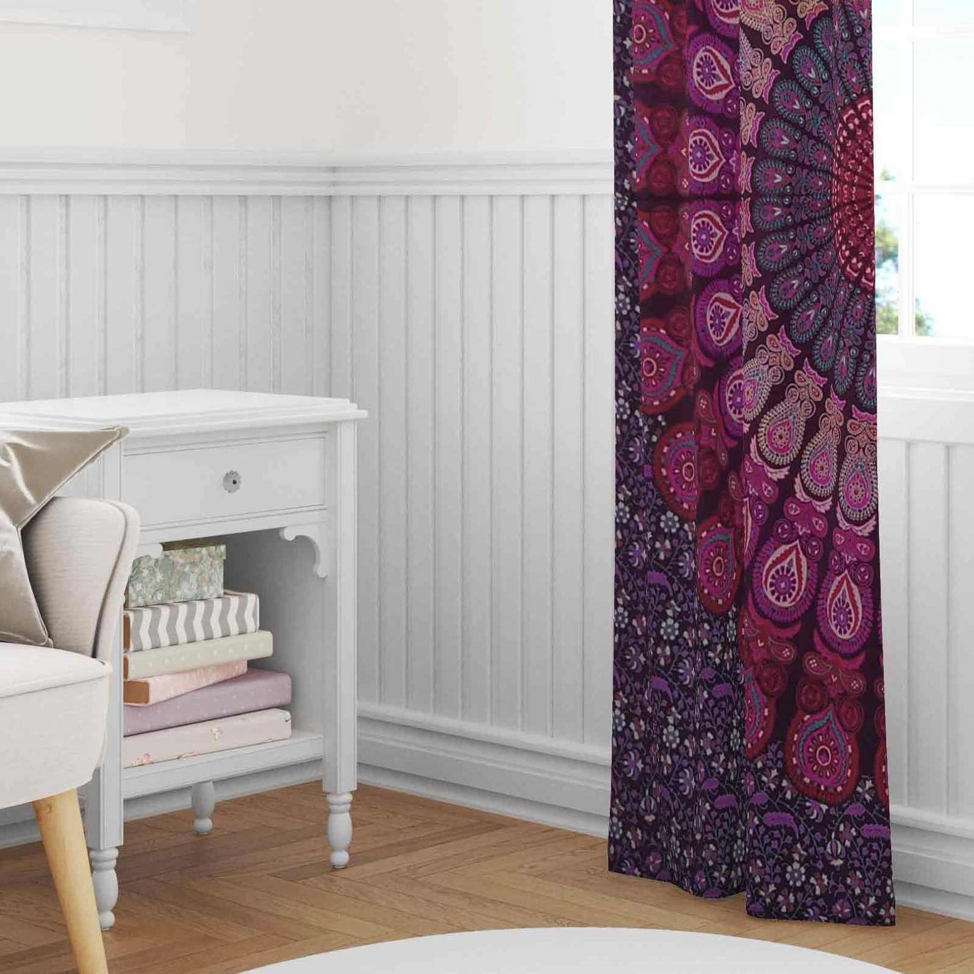 Amazon｜Indian Mandalaのカーテン、ドア吊り下げDrapes、ヒッピーボー