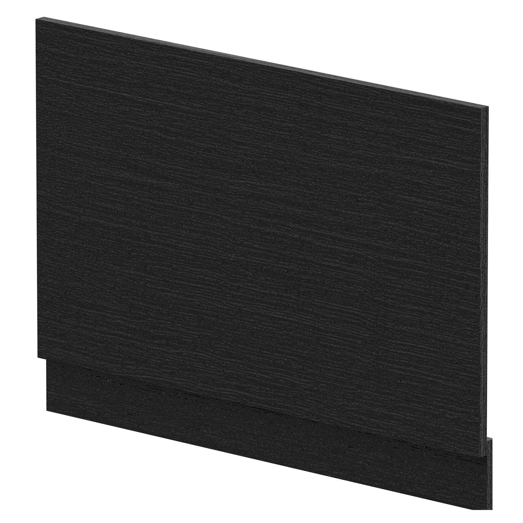 Balterley 800Mm Bath Mfc End Panel & Plinth - Woodgrain Charcoal Black