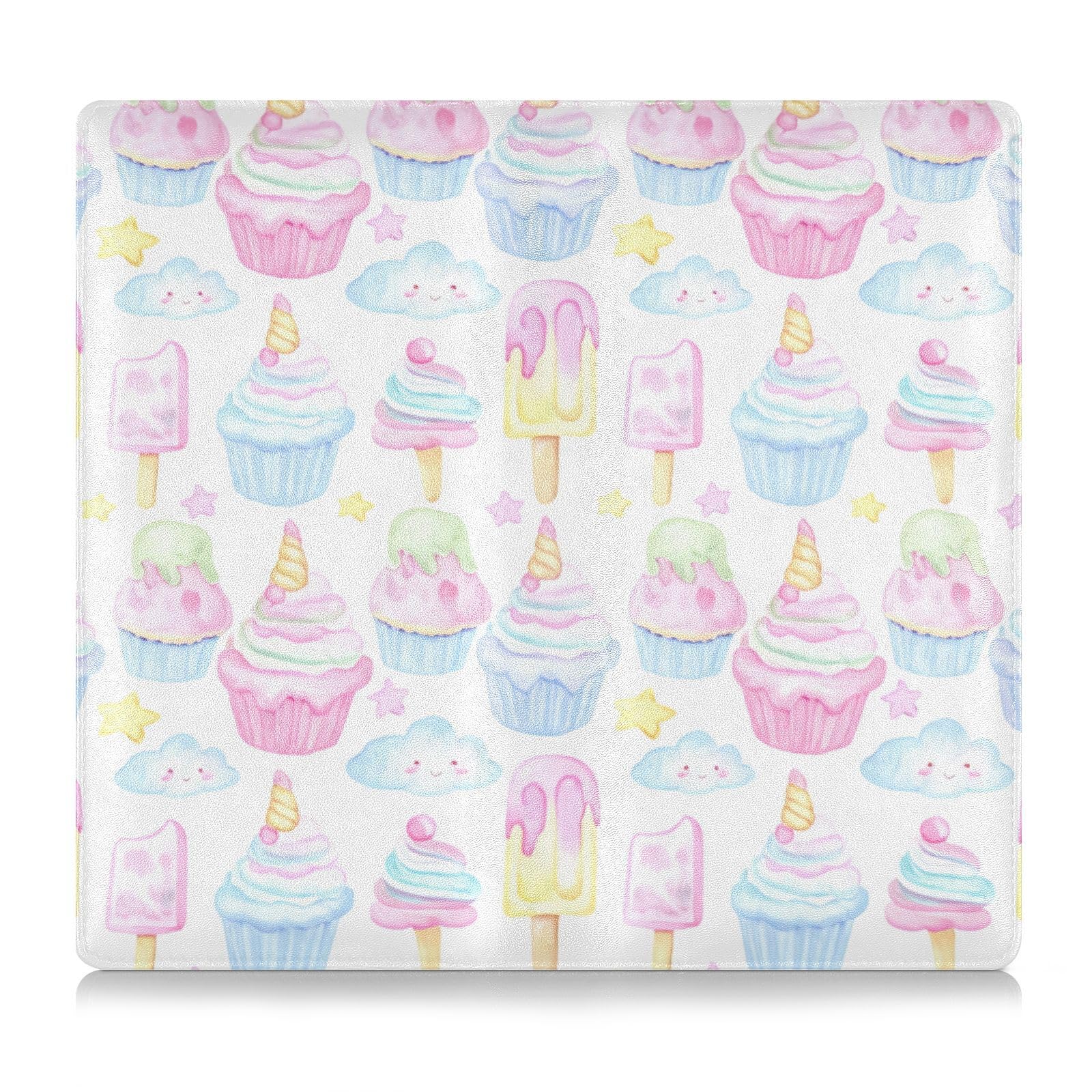 BURSTDDY Ice Creams Leather Car Registration and Insurance Holder,Registration and Insurance Card Holder Glove Box Car Organizer Car Document Holder for Cards, Driver License