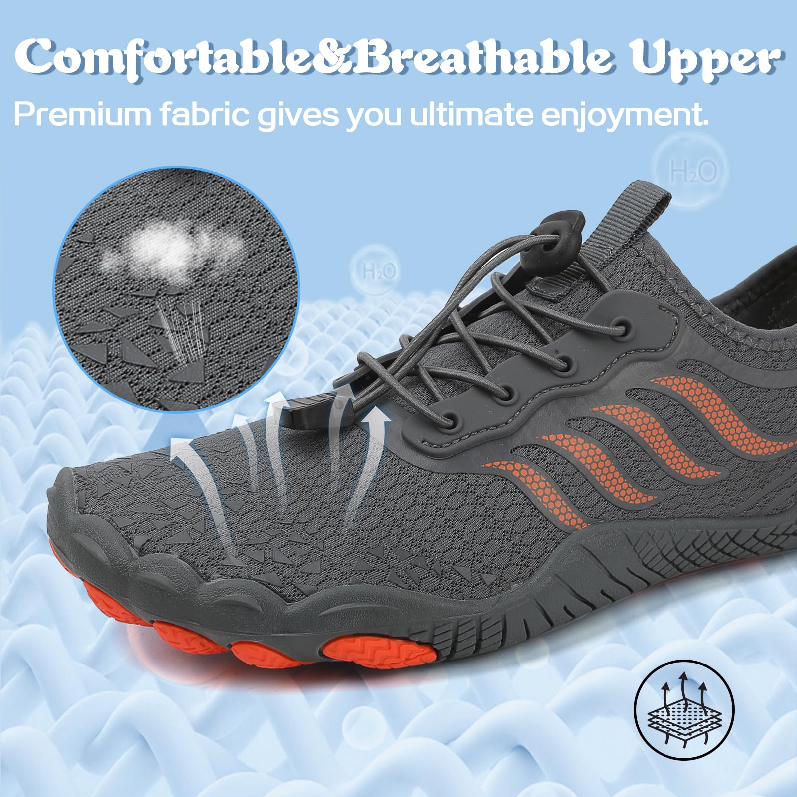 Hanani Badeschuhe Wasserschuhe Herren Damen Strandschuhe Barfußschuhe Sommer Schwimmschuhe Aquaschuhe Schnell Trocknen Surfschuhe