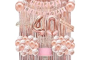 40th Birthday Decorations for Women - Rose Gold