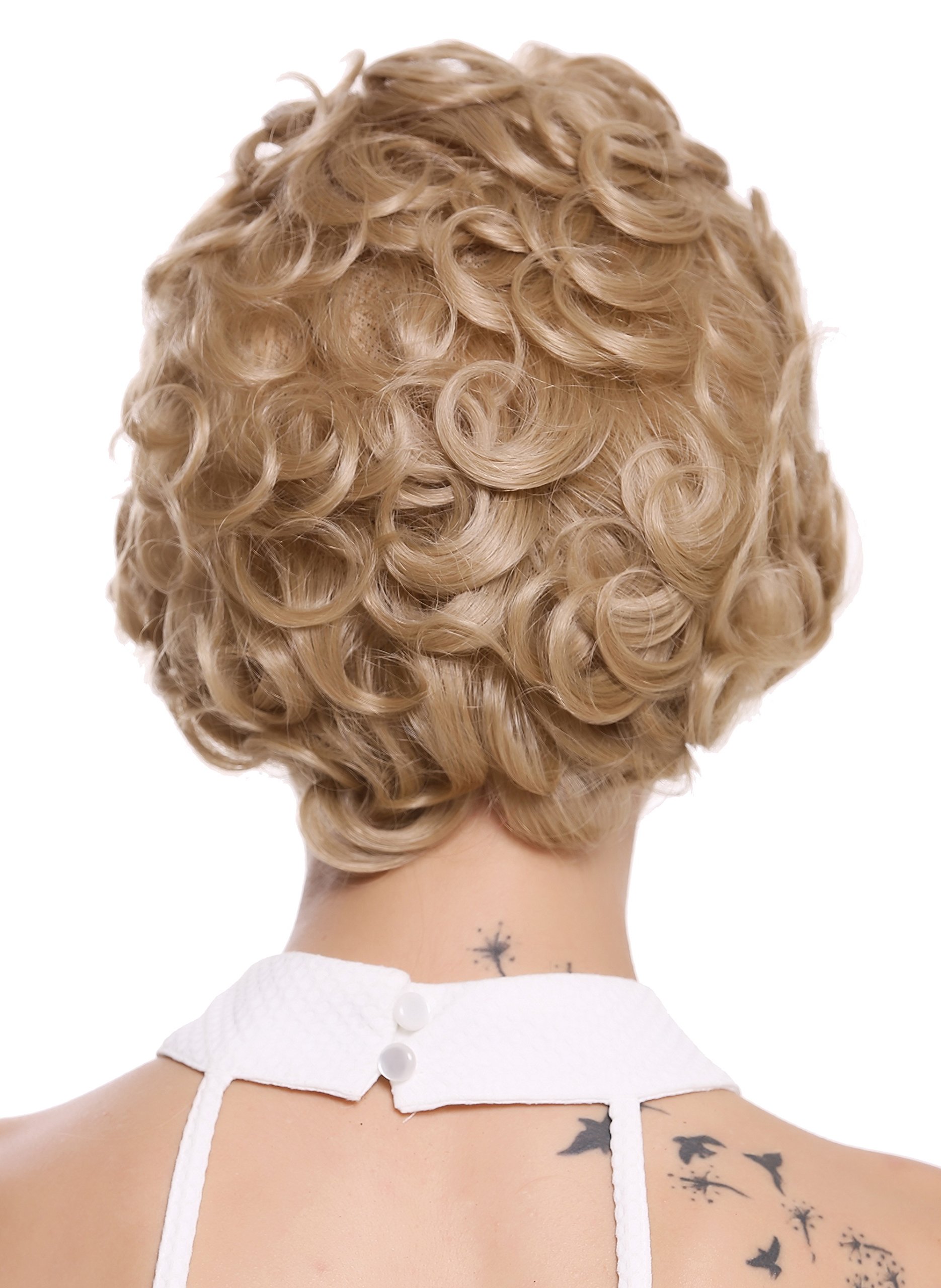 WIG ME UP - DW2308-FHT-MF-16 Quality women's wig lady monofilament handmade short curls curly blonde, Ash blonde (16), Länge: ca. 25 cm - Image 4