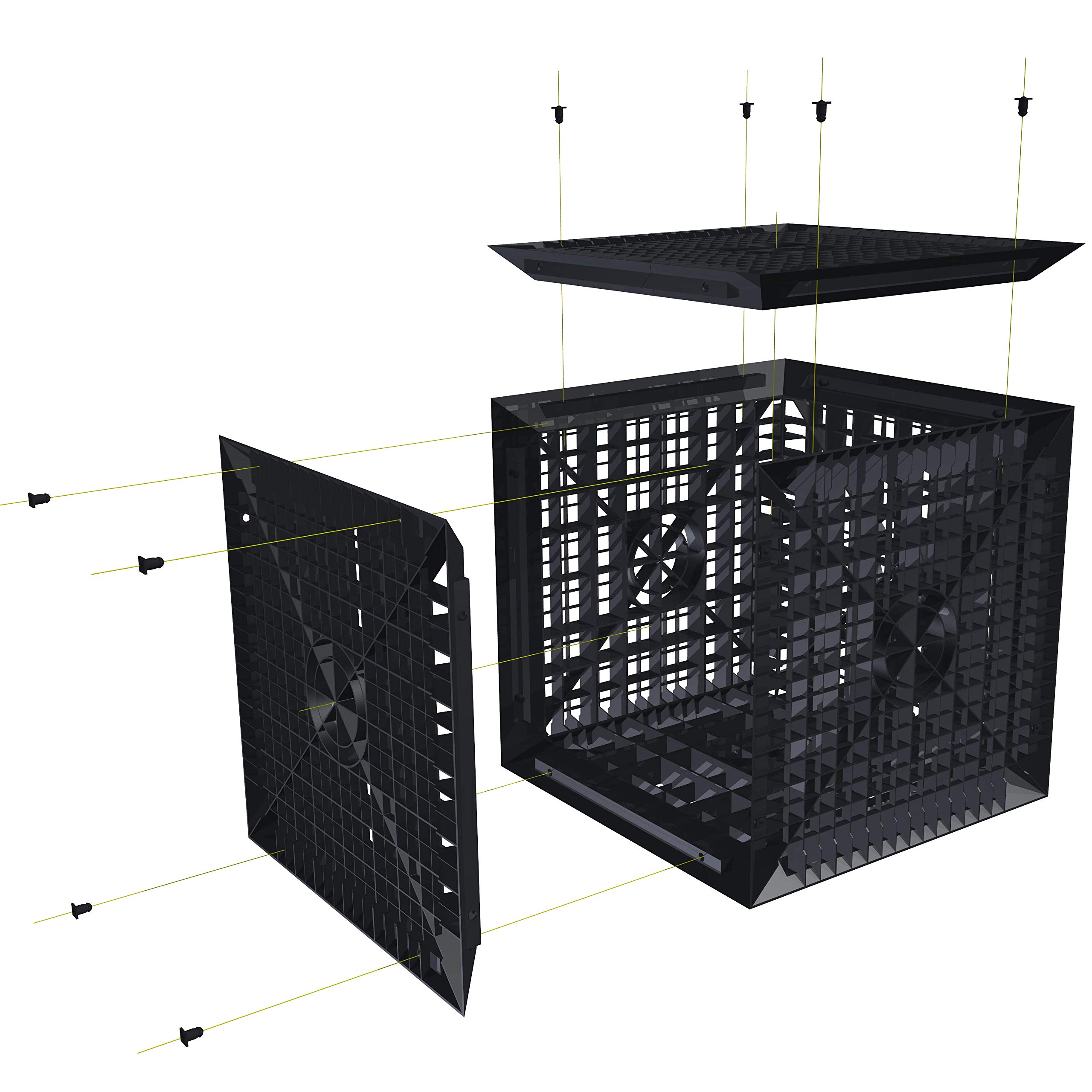 Cagette pour la rétention des eaux de Pluie 820L, y Compris Chiffon Anti Racine (Kit Complet)