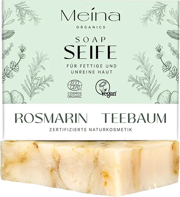 Bio Teebaumöl Seife gegen Pickel & unreine Haut - Vegan & palmölfrei