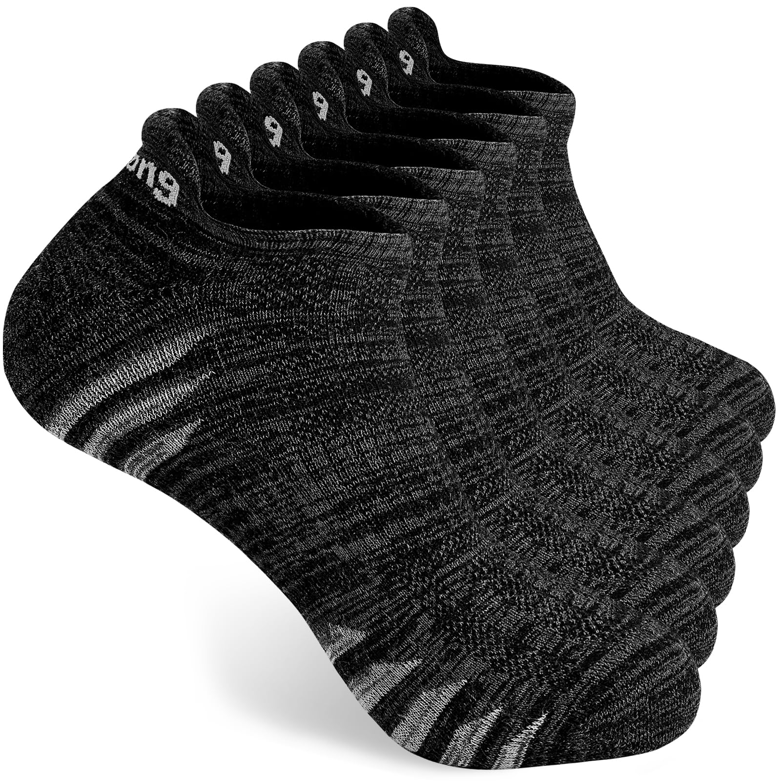 VVFXX Men's Athletic Running Ankle Socks Thick Low Cut Sports Short Socks Running Socks 6 Pairs Mens Socks