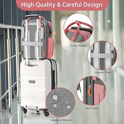 Miniatura 5 de Mochila para pañales, bolsa de pañales grande, bolsa de pañales multifuncional, bolsas de pañales..