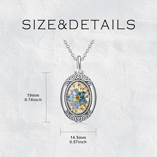 Miniatura 5 de CUPENDA Urn Necklace for Ashes 925 Sterling Silver CatFoxDogOpalGuitar Pet Cremation Memorial Keepsake Jewelry for Ashes for Women
