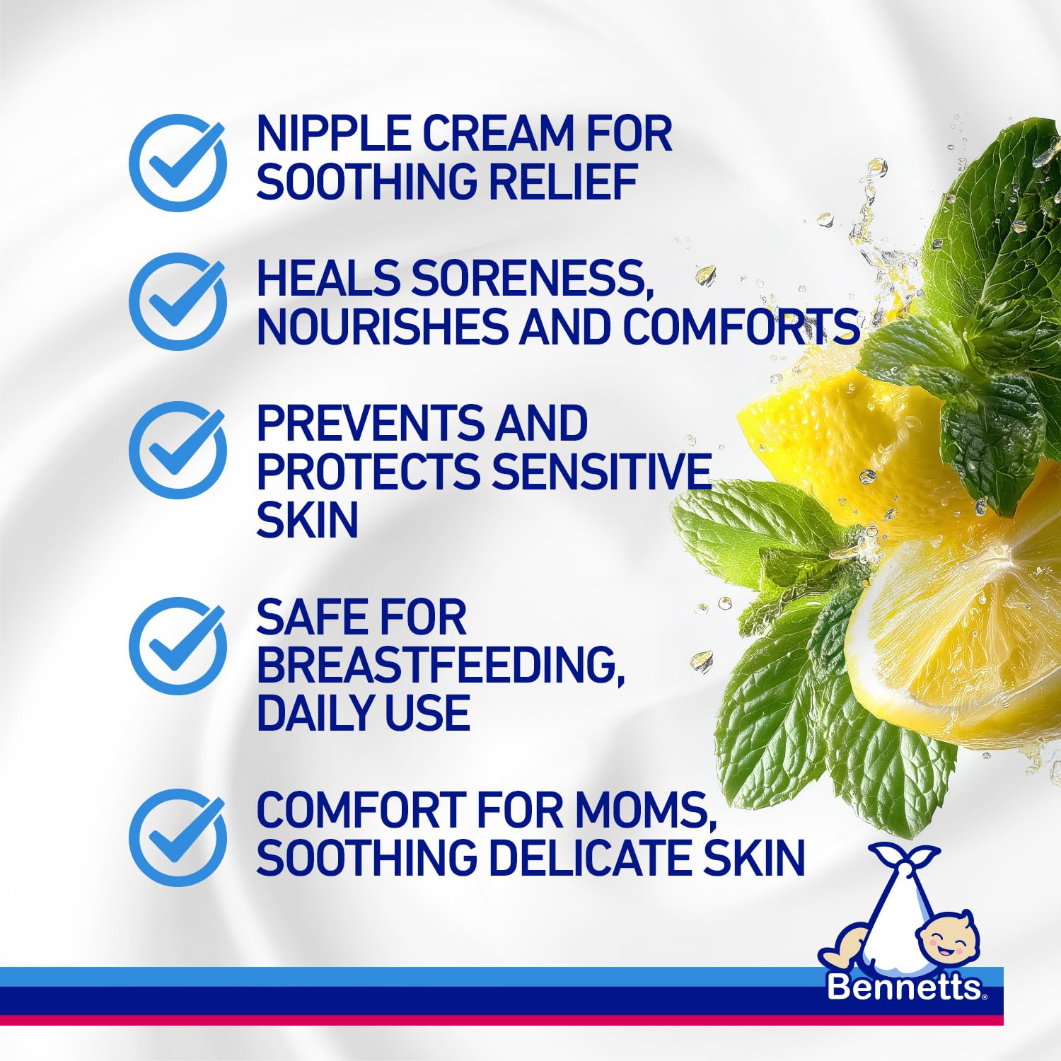Bennetts Crema para pezones - Crema calmante hidratante para madres embarazadas y lactantes, 30 ml