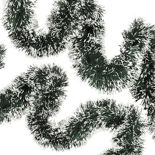 Miniatura 2 de Guirnalda de oropel de Navidad de 13 pies, decoración de árbol de Navidad, guirnalda metálica para colgar en el techo, suministros para interiores y