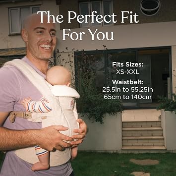ergobaby omni deluxe all-in-one baby carrier for newborns from birth to 20 kg ergonomic 4-position baby carrier made of 100% cotton back carrier baby carrier serene blue flowers