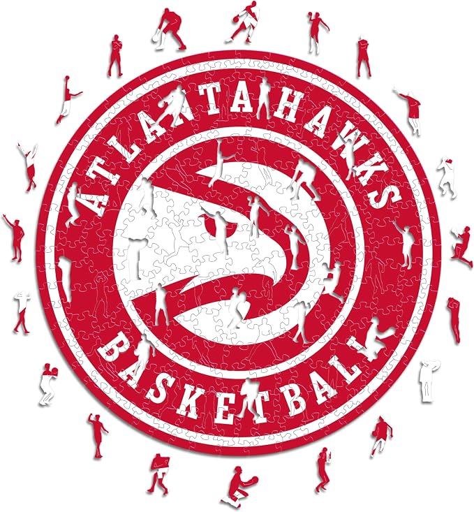 Puzzle de Madera Iconic Puzzles Atlanta Hawks NBA Oficial Sostenible 150 Piezas