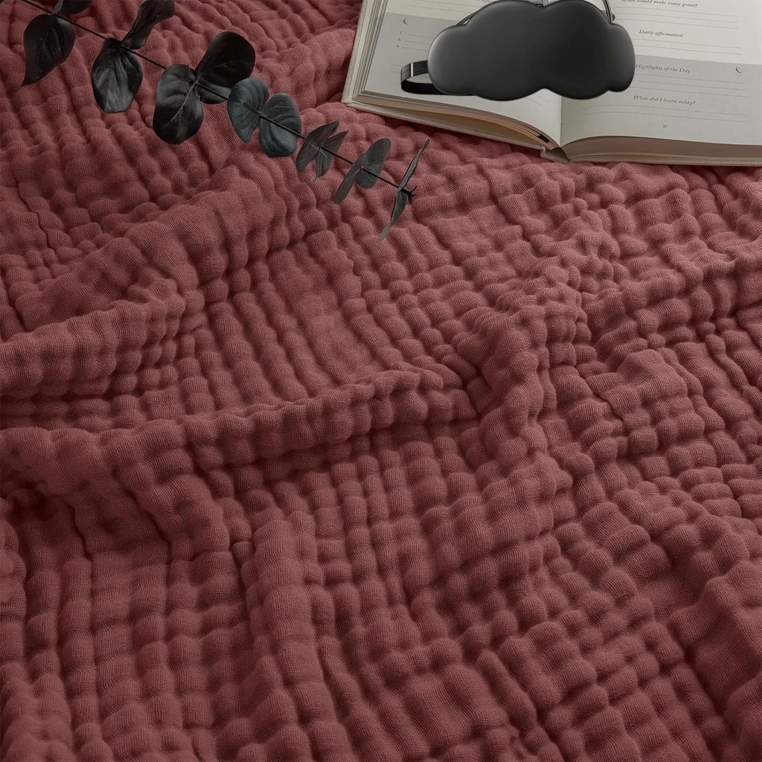 Couverture en mousseline légère pour vos moments de détente au salon