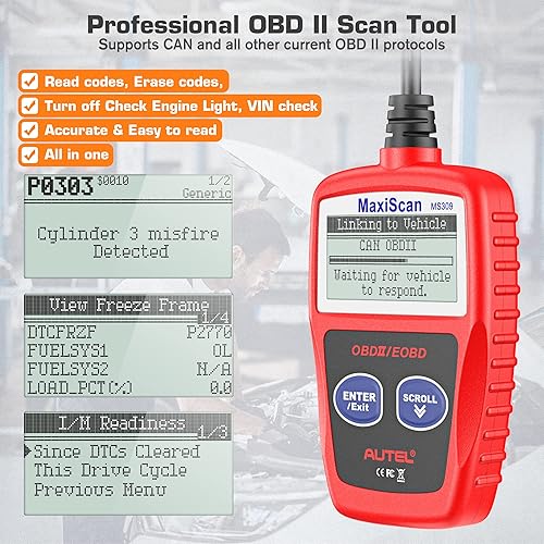 Miniatura 4 de Autel MaxiScan MS309Can OBD-II Escáner de código de diagnóstico