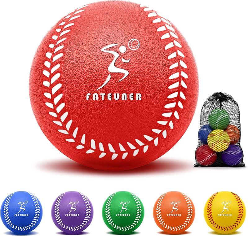 Foam Baseballs, Soft Baseballs for Kids Beginners Training Ball | Soft Baseballs 6 Pack and 12 Pack,Safe Throwing for Indoor or Outdoor Play with Bag,Baseball Gifts for Boys and Girls