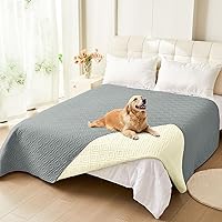 Vista 64 de hyha Manta impermeable para perro, manta suave para cama de perro, manta para mascotas, funda de sofá impermeable lavable para perros, fundas Gris