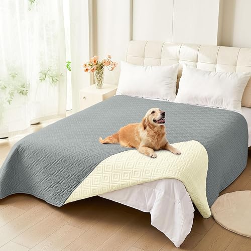 Miniatura 64 de hyha Manta impermeable para perro, manta suave para cama de perro, manta para mascotas, funda de sofá impermeable lavable para perros, fundas Gris