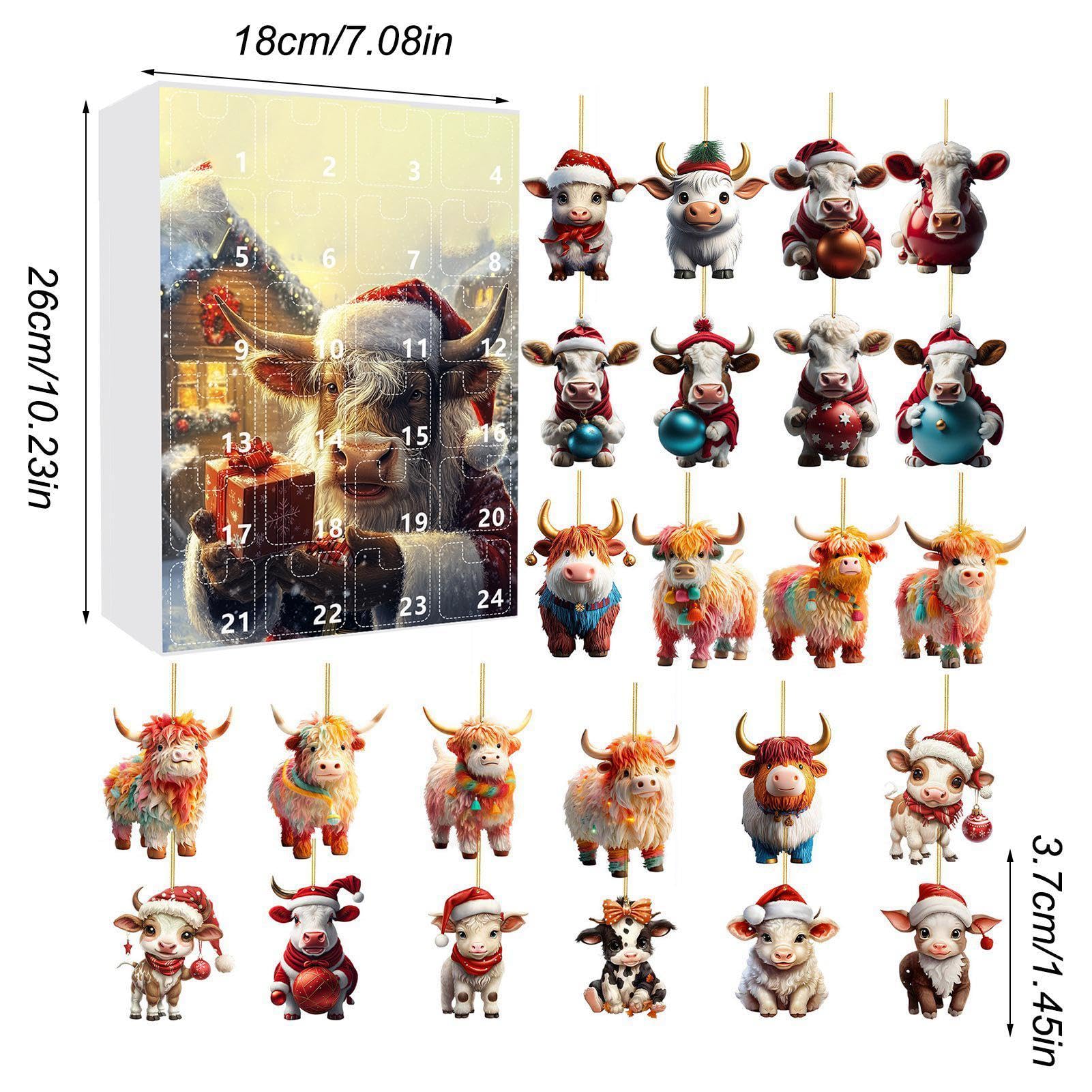 Highland Cow Adventskalender 3D 2025, 24Tage Weihna Produktbild-Vorschau 8