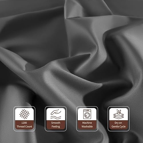 Miniatura 4 de Funda de edredón de 100% lino, juego de sábanas de 3 piezas, mezcla de algodón de lino natural liso, suave y transpirable, bolsillos de 16 pulgadas