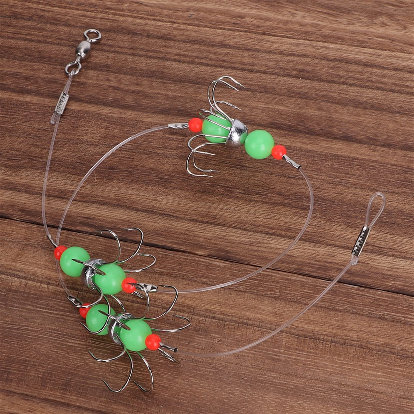 Ami da Pesca Luminoso Calamari Stringa Gancio Polpo Amo da Pesca 8 Artigli Spinato Amo da Pesca Fluorescenza Notte Amo da Pesca Linea Affronta Accessori Gancio da Pesca