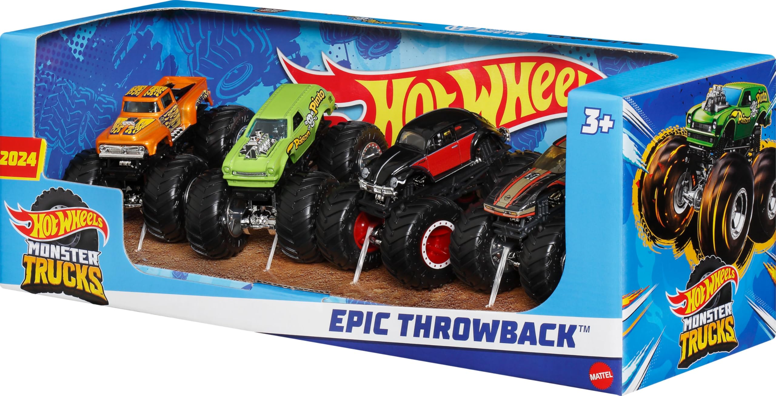 Hot Wheels Monster Trucks, 1:64 Scale Monster Trucks Toy Trucks