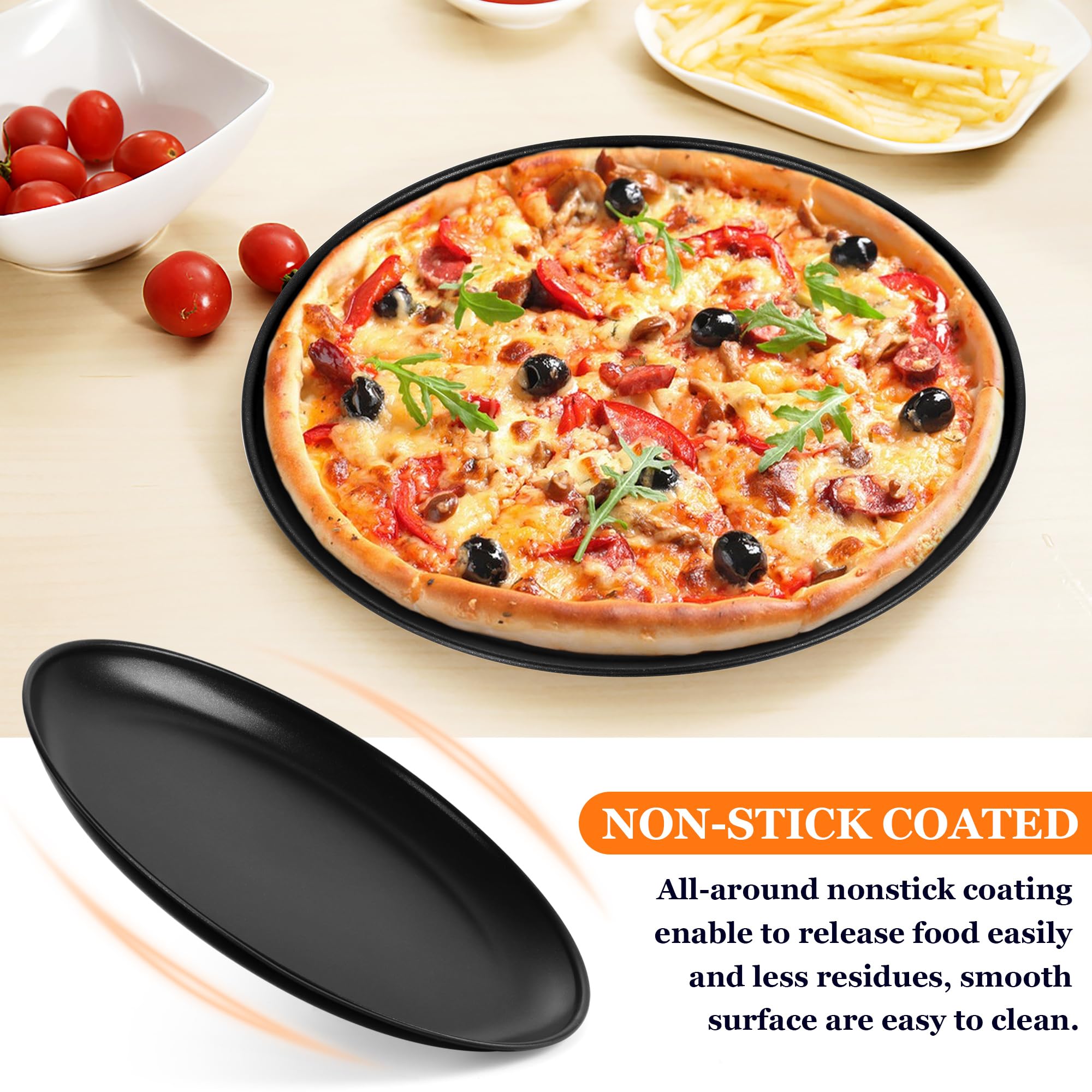 Herogo Pizza Tray, 10 Inch Non-Stick Pizza Oven Tray Set of 2 - Image 4