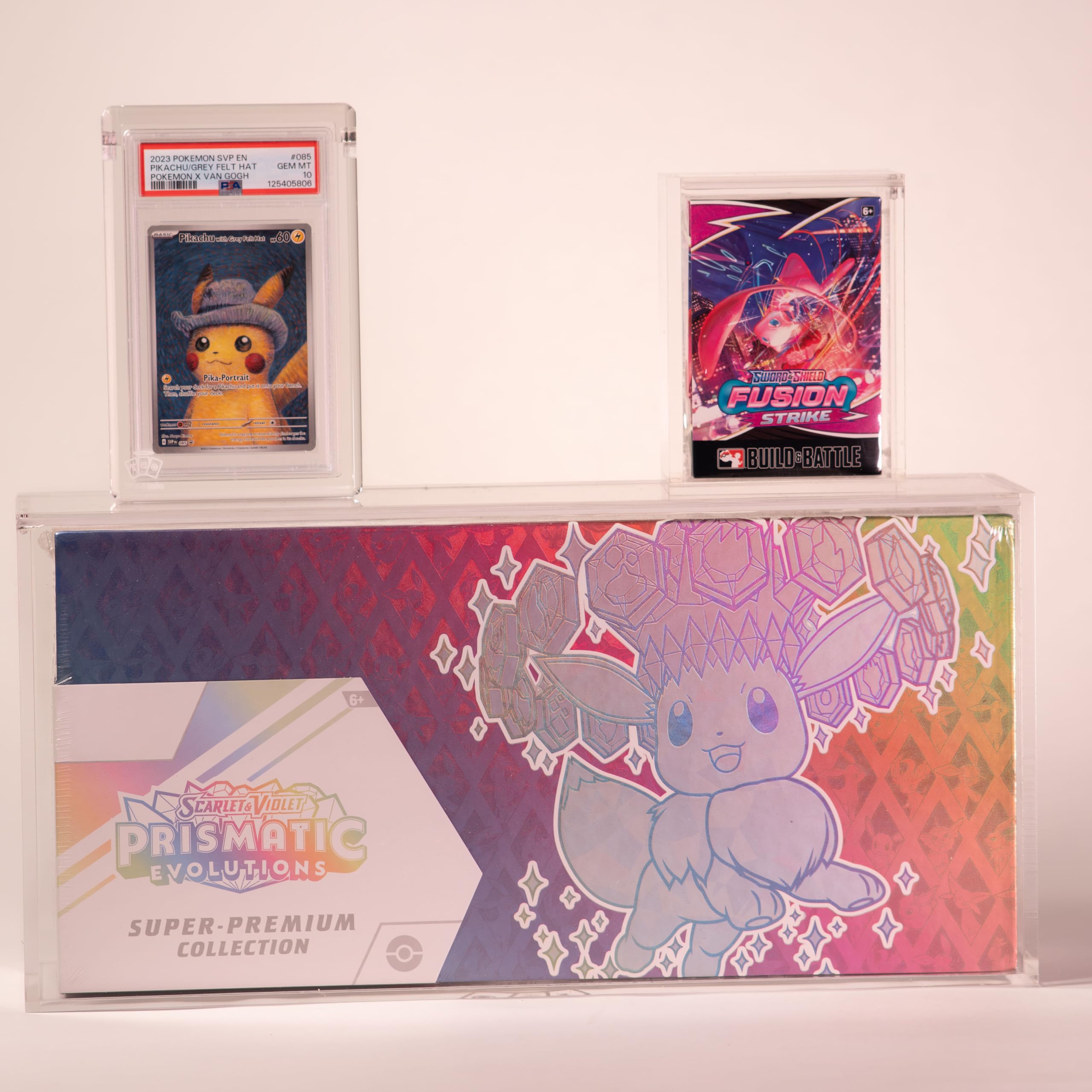 Amazon.com: Acrylic Prismatic Evolutions SPC Case | Clear Secure Sliding  Magnetic Lid 6MM