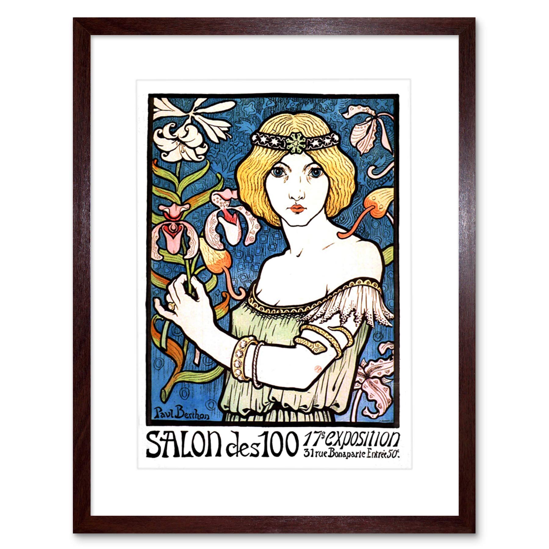 Wee Blue Coo Vintage Ad Exhibition Nouveau Paris France Framed Wall Art Print