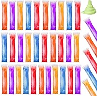 Vista 11 de Hoolerry 600 bolsas desechables para moldes de hielo con 1 embudo de silicona para congelar tubos con cierre de cremallera, molde de hielo