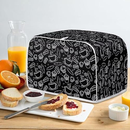 Vista 98 de Cubierta para tostadora de cocina, protector para hornear se adapta a la mayoría de tostadoras estándar de 4 rebanadas, mantiene la tostadora libre