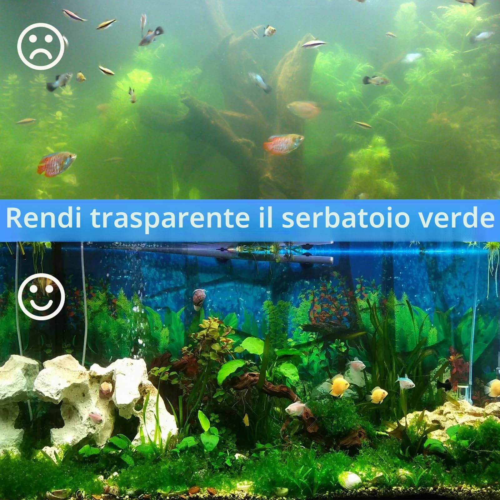 Filtro per Acquario, Pompa Filtro Acquario Regolabile 800L/H, Filtro Interno Acquario Pesci Silenzioso 9W, Filtro Acquario Pesci con Spray Bar, Utilizzato Piccoli Serbatoi Pesci Sotto 250L.