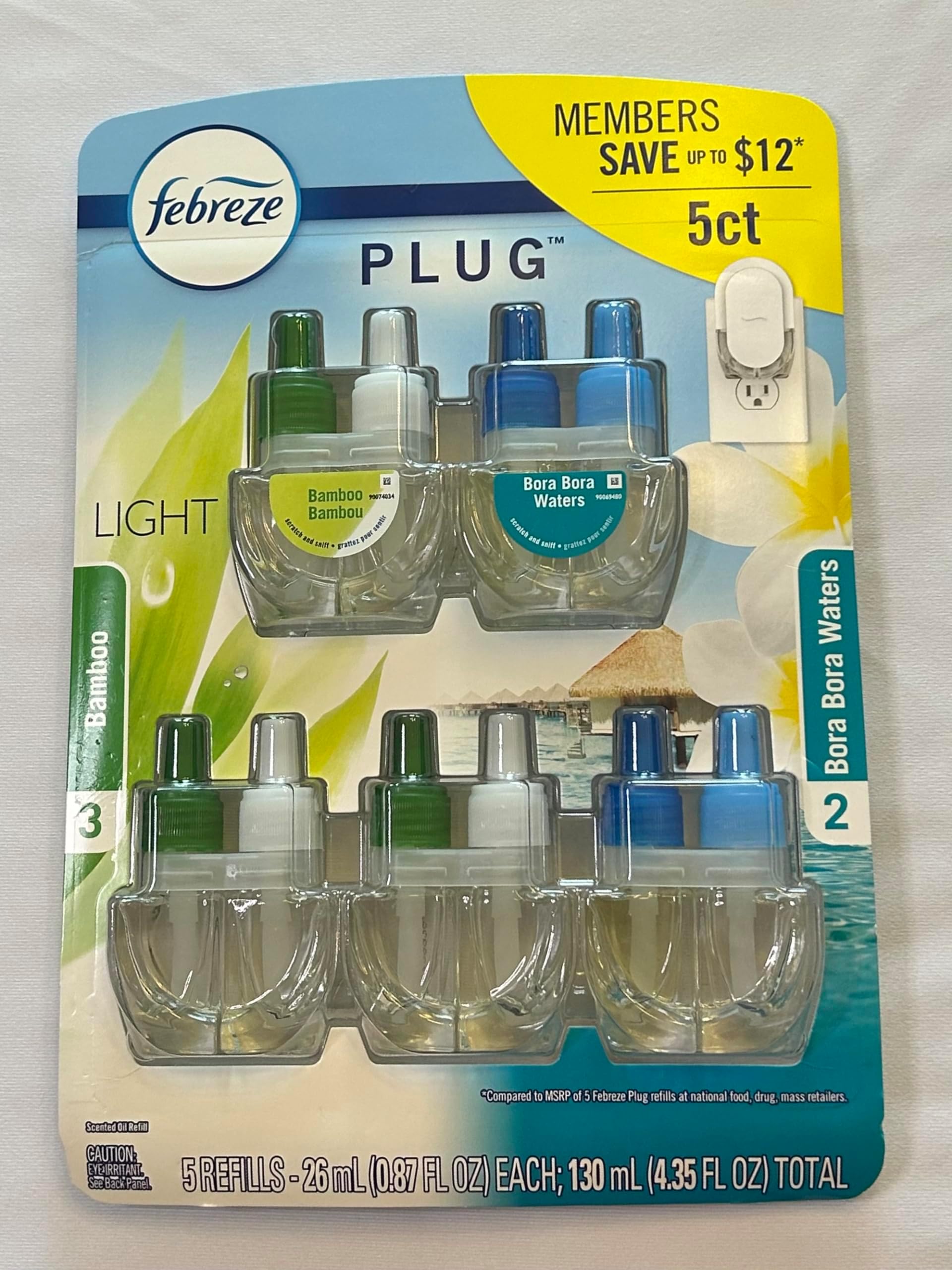 Febreze Plugin Refills (5pack); Bamboo (3ct.) and Bora