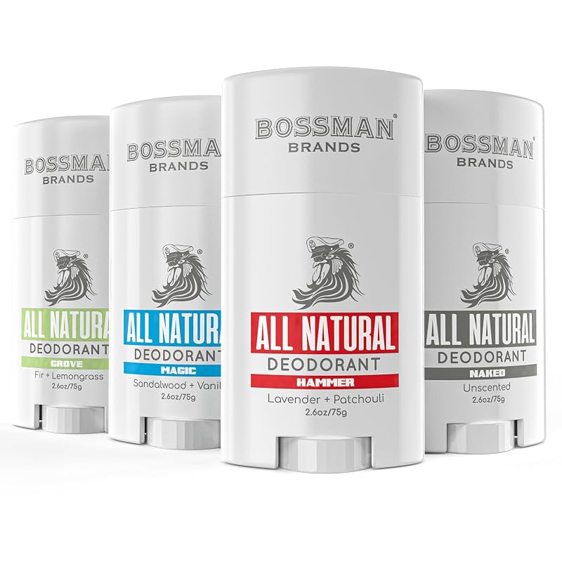 Desodorante Bossman sem alumínio com fragrância de sândalo e baunilha