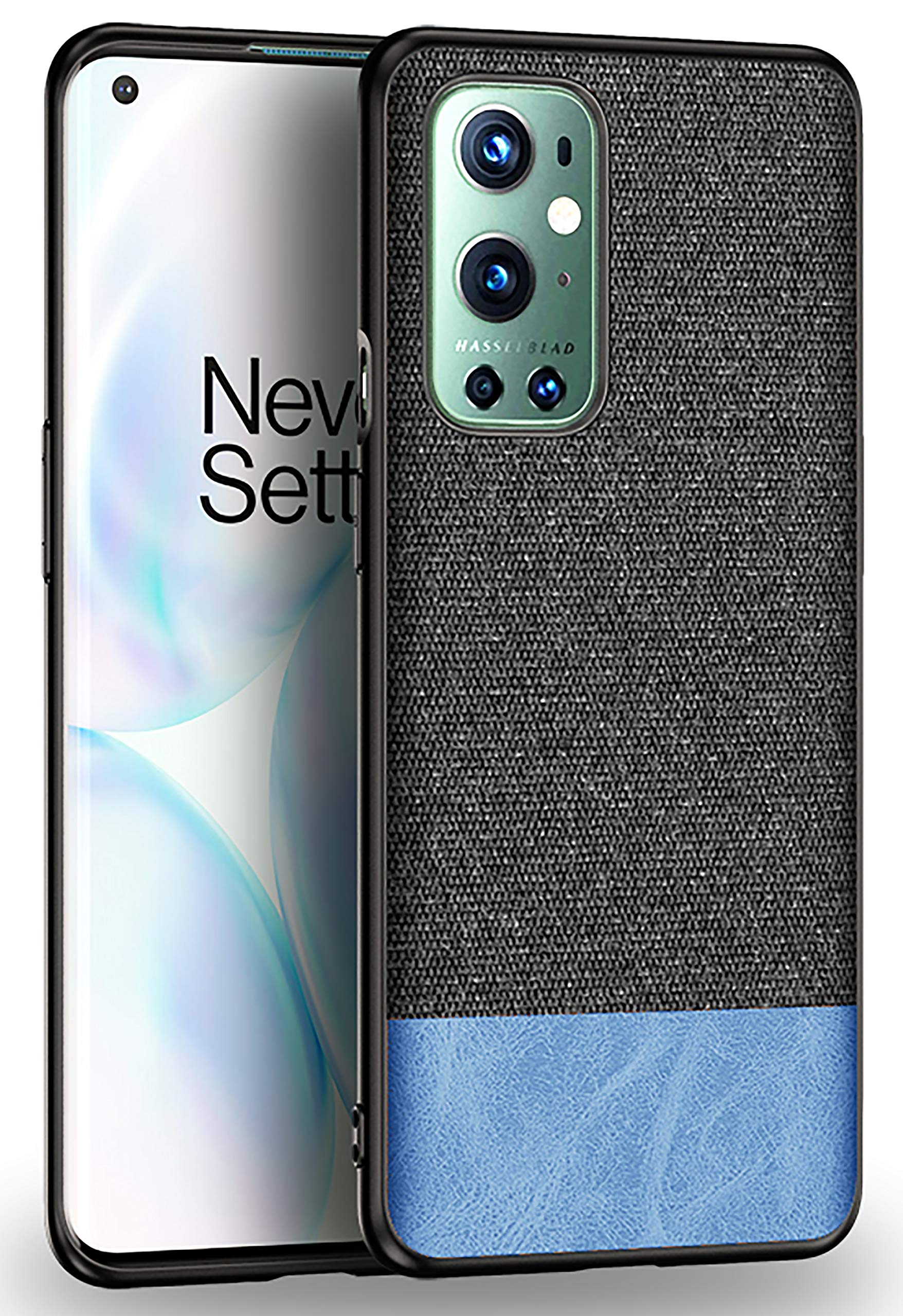Kapa Soft Fabric & Leather Hybrid Protective Case Cover for Oneplus 9 Pro/One Plus 9 Pro (Black,Blue) (B08V93VVN2) Amazon Price History, Amazon Price Tracker