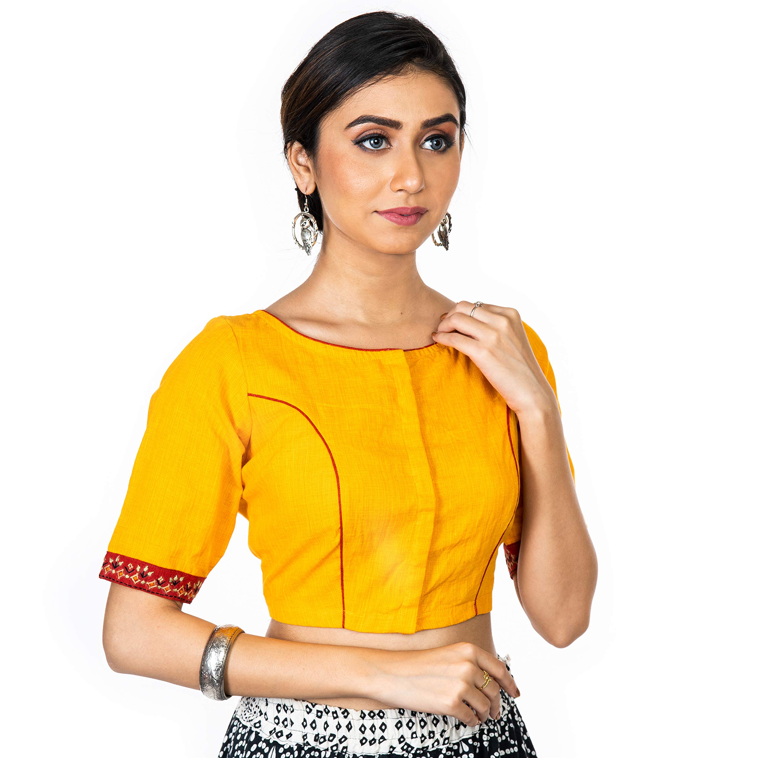 yellow boat neck top