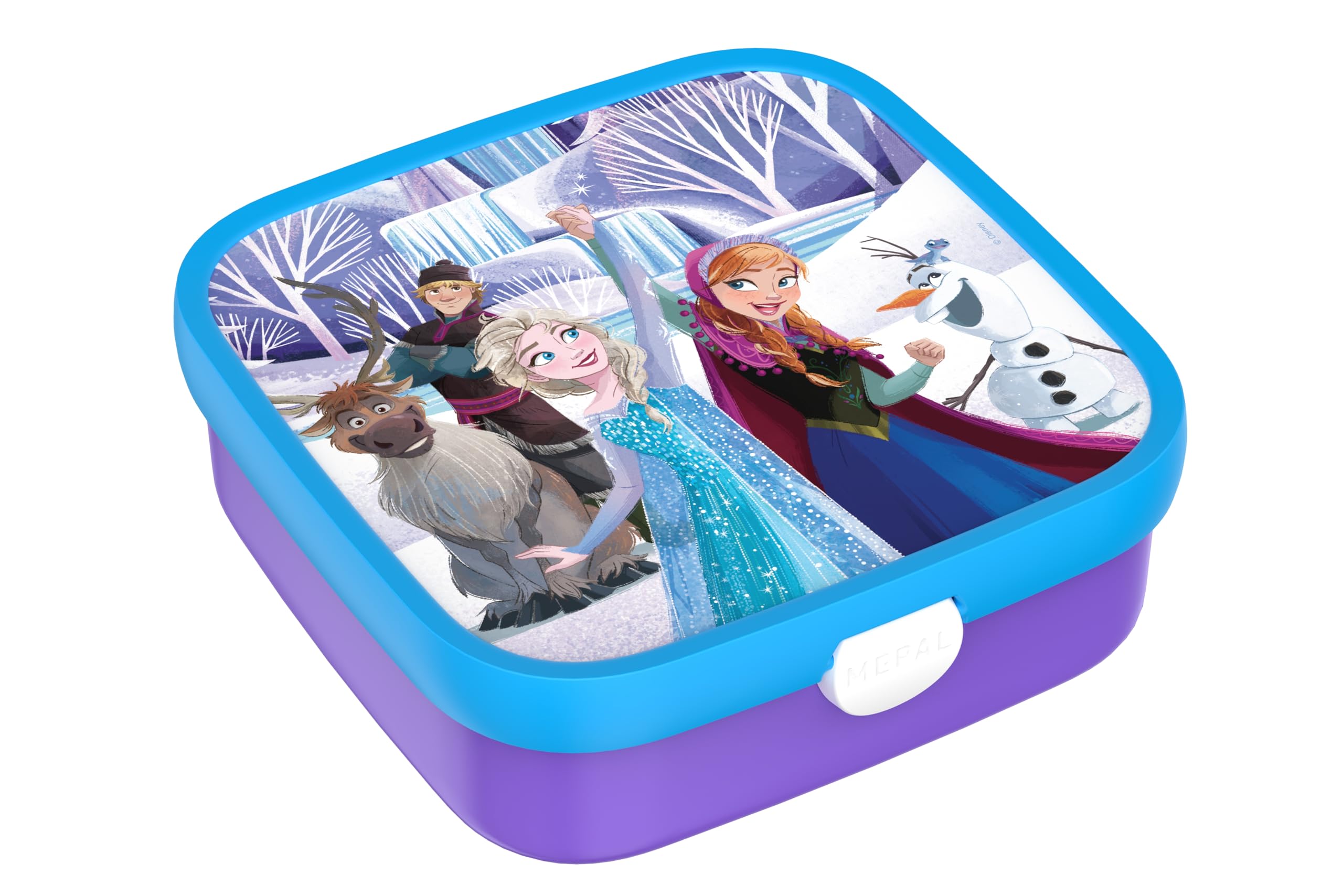 Mepal Frozen Friends - Bento Lunch Box Large Campus - Bento Lunch Box For Children - Includes 2 Removable Leakproof Bento Boxes And Fork - Bento Boxes Are Microwave Safe - 1,25 L