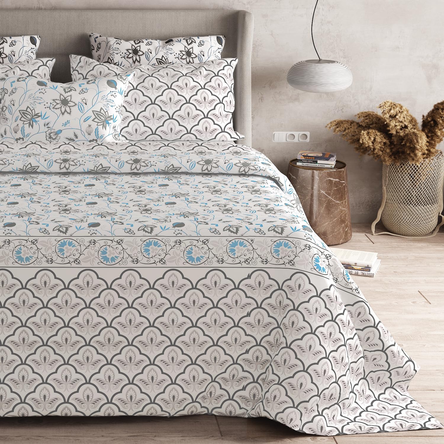 LABHAM - 144TC Alpha Cotton Bedsheet (108 x 108) for King Size Double Bed with 2 Large Pillow Covers, Breathable, Super Soft (B0D6GSPSZ5) Amazon Price History, Amazon Price Tracker